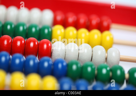 Mathématique Abacus en bois Banque D'Images