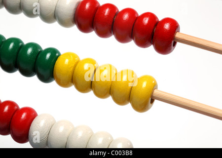 Mathématique Abacus en bois Banque D'Images