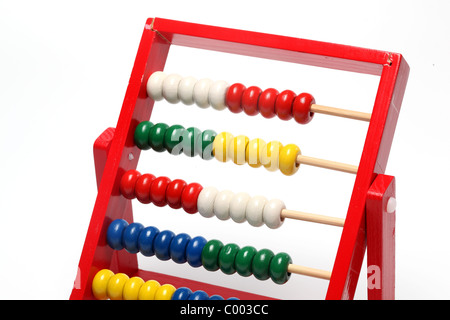 Mathématique abacus en bois Banque D'Images