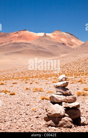 Vue paysage désert de Salvador Dali dans le sud-ouest de la Bolivie, l'Amérique du Sud. Banque D'Images