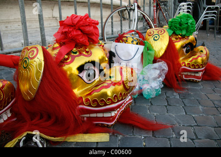 Les célébrations du nouvel an chinois sur la Piazza del popolo, Rome Banque D'Images