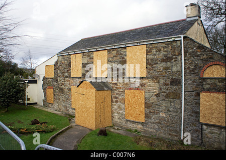 La fermeture d'un pub de village près de Truro, Cornwall, UK Banque D'Images