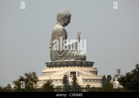 Statue du Bouddha géant dans la région de Tian Tan. Hong Kong, Chine Banque D'Images