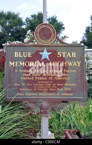 Blue Star Memorial Highway, Arkansas, États-Unis Banque D'Images