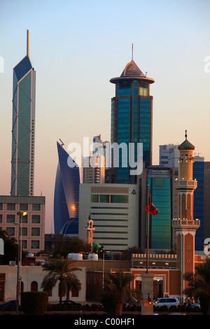 Le Koweït, Koweït City, Skyline, des gratte-ciel, Banque D'Images