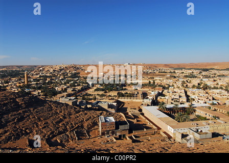 L'Algérie, Ben Isguen, augmentation de la vue d'un village historique Banque D'Images