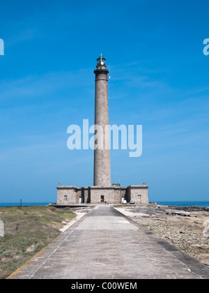 Phare de Gatteville, la Pointe de Barfleur Lumière, Barfleur, Manche, Basse-Normandie, dans l'ouest de la Normandie, France Banque D'Images