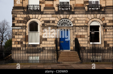 Maison géorgienne avant en place, Édimbourg Moray Newtown Banque D'Images