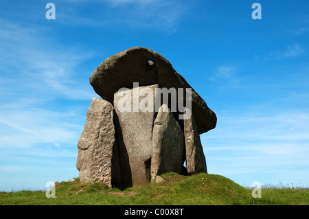 ' ' Quoit Trethevy sur Bodmin Moor la plus vieille pierre monolithe sur Cornwall, UK Banque D'Images