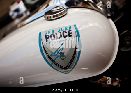 Moto de police de San Juan San Juan, Puerto Rico Banque D'Images