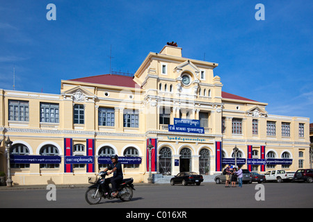 Bureau de poste, Phnom Penh, Cambodge Banque D'Images