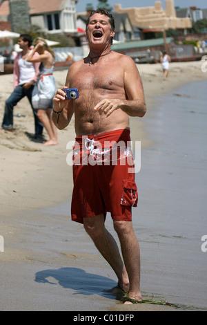 Baywatch star David Hasselhoff était de retour dans le groupe de travail de l'eau pour sa charité pour enseigner aux enfants les compétences du centre-ville de Banque D'Images