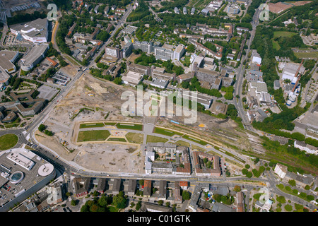 Vue aérienne, Berliner Platz et de la place Limbecker Platz avec magasin Karstadt, Essen, Ruhr Banque D'Images