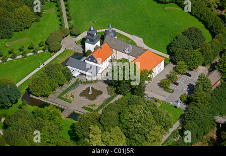 Vue aérienne, château Schloss Martfeld, le Schlosspark park, région de Bergisches Land, Schwelm, Nordrhein-Westfalen, Germany, Europe Banque D'Images