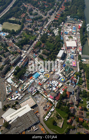 Vue aérienne, Cranger Kirmes funfair, Herne, Ruhr, Nordrhein-Westfalen, Germany, Europe Banque D'Images