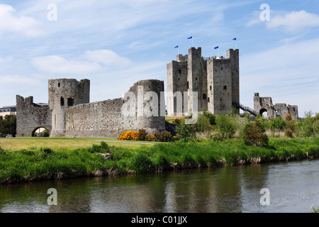 Le Château de Trim, Boyne, dans le comté de Meath, Leinster, Irlande, Europe Banque D'Images
