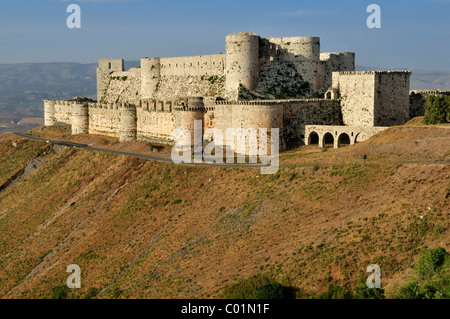 La forteresse des croisés, Crac Krak des Chevaliers, Qalaat Al Husn, Hisn, Site du patrimoine mondial de l'UNESCO, en Syrie, au Moyen-Orient, en Asie de l'Ouest Banque D'Images