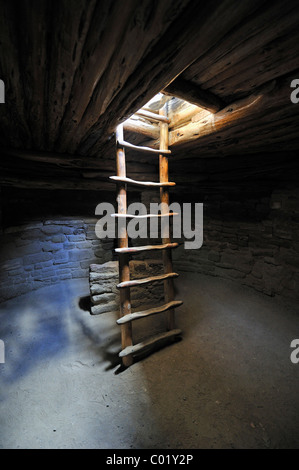 Bain dans une salle souterraine, Kiwa, Spruce Tree House, une falaise habitation des Indiens des États-Unis, environ 800 ans Banque D'Images