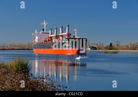 Steamship Navigation dans la rivière San Joaquin au Port de Stockton, en Californie. Banque D'Images