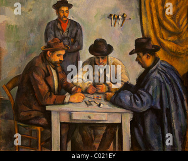 Joueurs de cartes, vers 1890-1892, Paul Cezanne, Courtauld Gallery, Somerset House, Londres, Angleterre, Royaume-Uni, France, FR, Banque D'Images