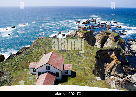 Vue depuis le phare de Point Arena. Mendocino County, Californie, USA Banque D'Images