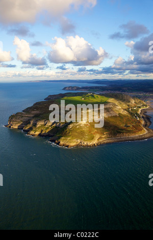 Photographie aérienne du Great Orme, Y Gogarth, ou un stylo y Gogarth, calcaire pointe, Llandudno, au nord du Pays de Galles, Royaume-Uni Banque D'Images