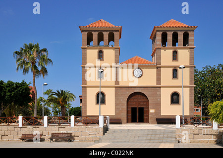 L'église San Sebastian sur la costa Adeje de la partie sud-ouest de Tenerife, dans les îles Canaries Banque D'Images