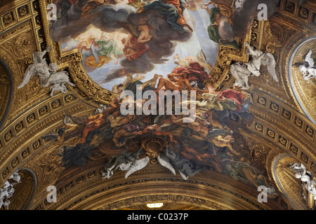 Triomphe du nom de Jésus, par Giovanni Battista Gaulli, église du Gesù à Rome, Italie Banque D'Images