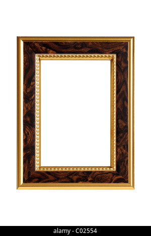 Brown gold frame dentelle - verticalement Banque D'Images