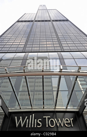 Zone d'entrée de la Willis Tower, anciennement Sears Tower et rebaptisé en 2009, Chicago, Illinois, États-Unis d'Amérique Banque D'Images