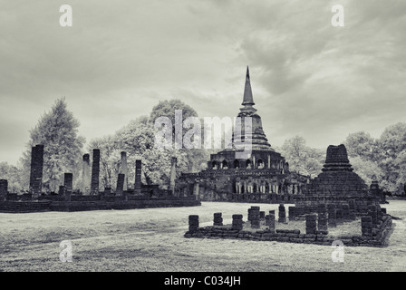 Wat Chang Lom - Si Satchanalai Banque D'Images