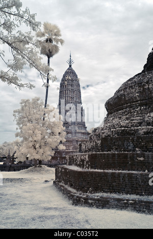 Wat Phra Si Rattana Mahathat , Chalaing, Si Satchanalai Banque D'Images