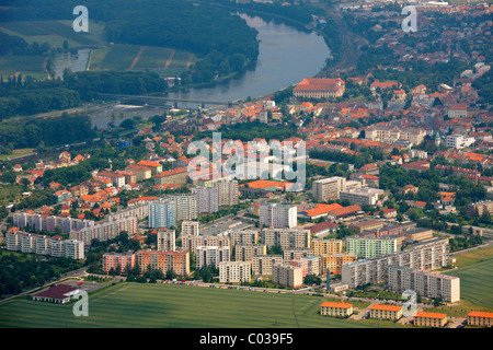 Vue aérienne, Ústí nad Labem, République Tchèque, Europe Banque D'Images