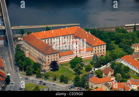 Photo aérienne, Závodní, Ústí nad Labem, République Tchèque, Europe Banque D'Images