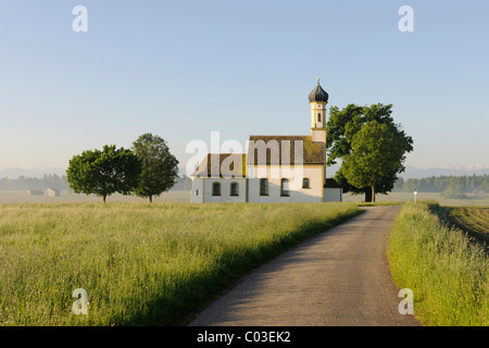 Chapelle de Saint Johann in Raisting, Haute-Bavière, Bavaria, Germany, Europe Banque D'Images