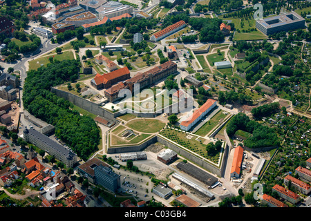 Vue aérienne, château Zitadelle Petersberg, Erfurt, Thuringe, Allemagne, Europe Banque D'Images