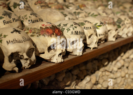 Ossuaire, Hallstatt, Salzkammergut, Haute Autriche, Europe Banque D'Images