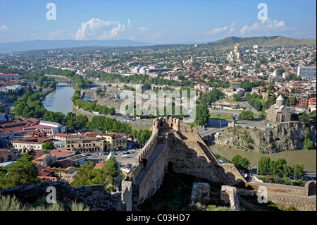 Panorama depuis la forteresse de Narikala, Tbilissi, Géorgie, au Moyen-Orient Banque D'Images