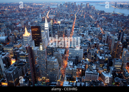 Vue depuis l'Empire State Building, Manhattan, New York City, USA, Amérique Latine Banque D'Images