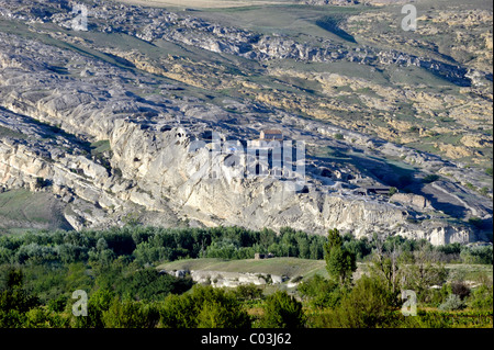 Monastère de la grotte, Uplistsikhe, région de Shida Kartli, la Géorgie, l'Asie occidentale Banque D'Images