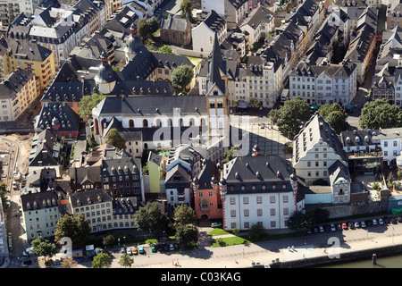 Vue aérienne, centre-ville historique, Koblenz, Rhénanie-Palatinat, Allemagne, Europe Banque D'Images