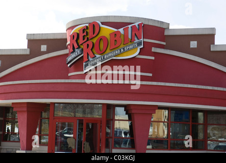 Red Robin un hamburger de restauration rapide. Banque D'Images