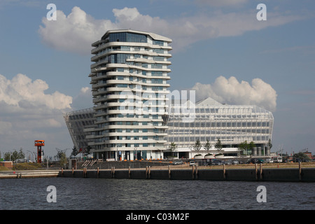 Tour Marco-Polo-district, Hafencity, Hambourg, Allemagne, Europe Banque D'Images