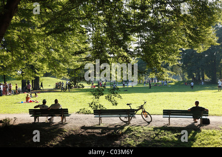 Parc Englischer Garten, Munich, Haute-Bavière, Bavière, Allemagne Banque D'Images