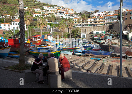 Cartes à jouer les pêcheurs Madeira Banque D'Images