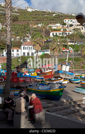 Cartes à jouer les pêcheurs Madeira Banque D'Images