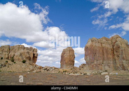 La Formation de la roche sacrée près de Acoma Pueblo, Sky City, New Mexico, USA Banque D'Images