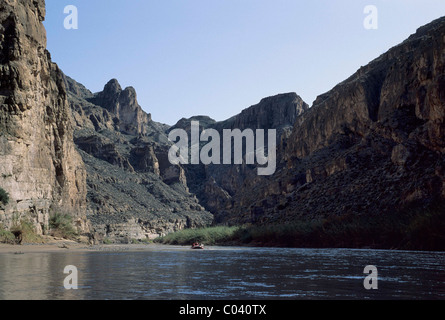 Rafting de Boquillas Canyon, Rio Grande, Big Bend National Park, Texas Banque D'Images