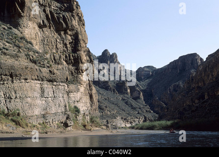 Rafting de Boquillas Canyon, Rio Grande, Big Bend National Park, Texas Banque D'Images