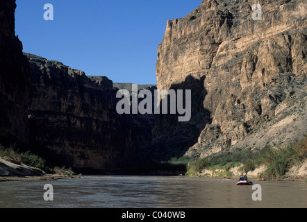 Rafting de Boquillas Canyon, Rio Grande, Big Bend National Park, Texas Banque D'Images